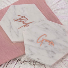 Load image into Gallery viewer, Marble Hexagon Coasters