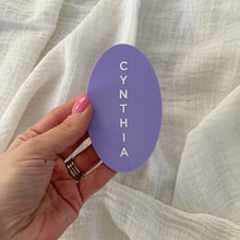 Load image into Gallery viewer, Acrylic Oval Place Card - Lilac