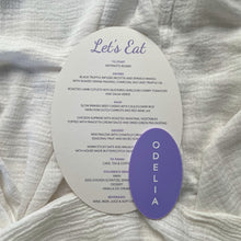 Load image into Gallery viewer, Acrylic Oval Place Card - Lilac