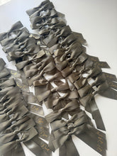 Load image into Gallery viewer, Personalised Printed Ribbon Favours – Pre-Tied Silk Bows (all colours)