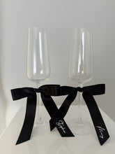 Load image into Gallery viewer, Personalised Printed Ribbon Favours – Pre-Tied Silk Bows (all colours)