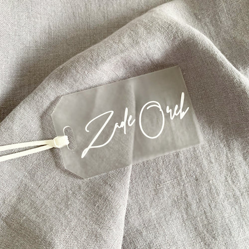Acrylic Luggage Tags - Clear Frost