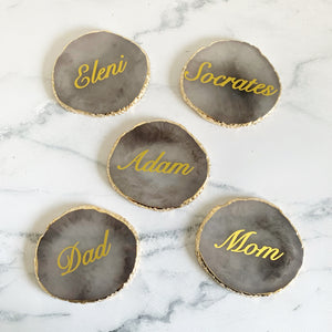 Agate Look Slices - Gold Edges