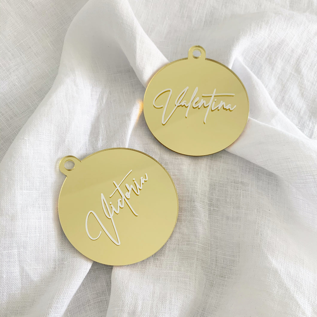 Acrylic Christmas Personalised Baubles
