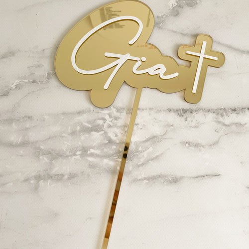 Personalised Acrylic Cake Topper