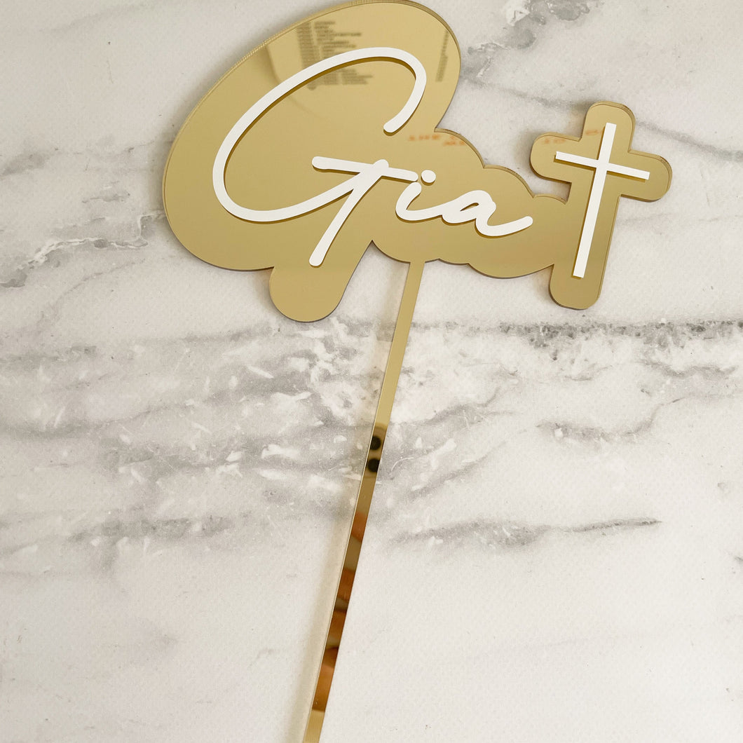 Personalised Acrylic Cake Topper