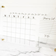 Load image into Gallery viewer, Personalised Acrylic Calendar/Planner