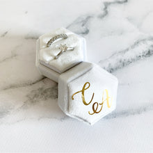 Load image into Gallery viewer, Personalised Velvet Ring Box