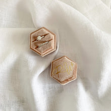 Load image into Gallery viewer, Personalised Velvet Ring Box