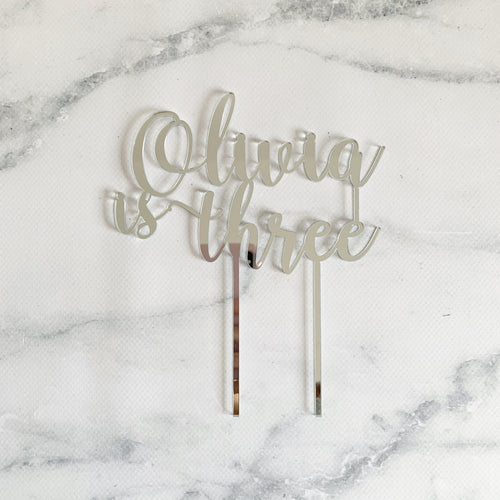 Personalised Acrylic Cake Topper