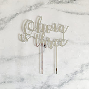 Personalised Acrylic Cake Topper