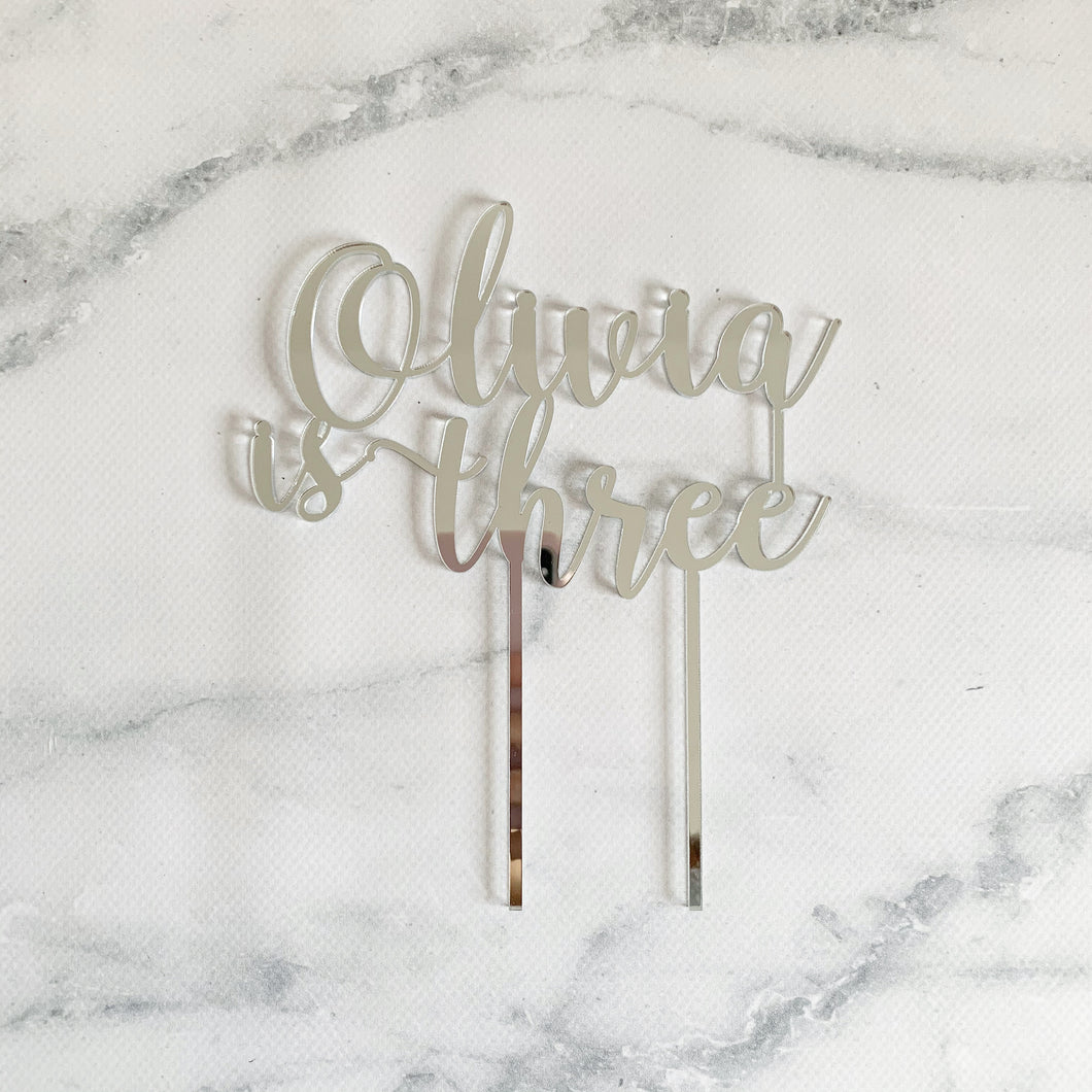 Personalised Acrylic Cake Topper