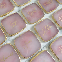 Load image into Gallery viewer, Square Agate Look Slices - Gold Edges
