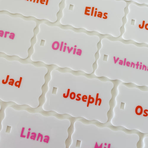 Acrylic Wavey Luggage Tags