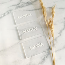Load image into Gallery viewer, Acrylic Rectangle Place Cards - Clear