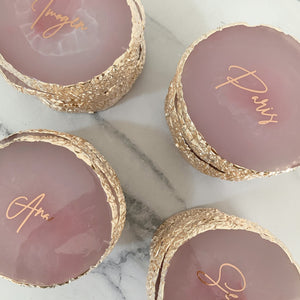 Agate Look Slices - Rose Gold Edges