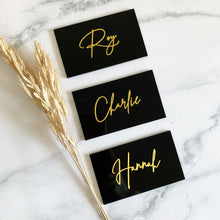 Load image into Gallery viewer, Acrylic Rectangle Place Cards - Black