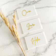 Load image into Gallery viewer, Acrylic Rectangle Place Cards - White
