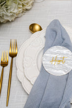 Load image into Gallery viewer, Acrylic Round Pearl Place Cards - White