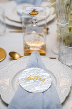 Load image into Gallery viewer, Acrylic Round Pearl Place Cards - White