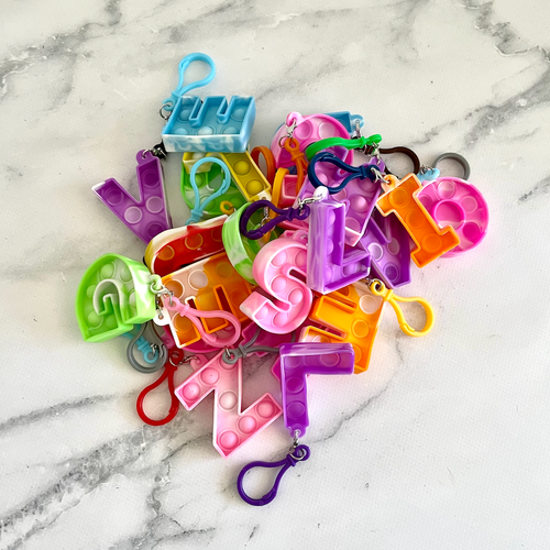Personalised Kids Initial Pop It Keychain