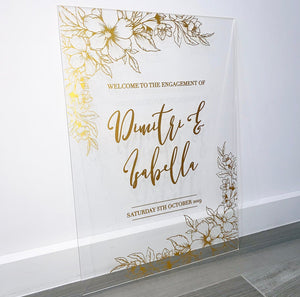 A2 Clear Acrylic Welcome Sign