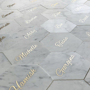 Marble Hexagon Coasters