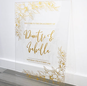 A2 Clear Acrylic Welcome Sign