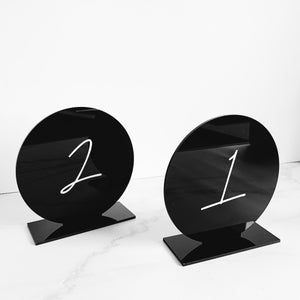 Round Acrylic Table Number Sign