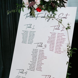 Acrylic Seating Chart