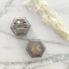Load image into Gallery viewer, Personalised Velvet Ring Box