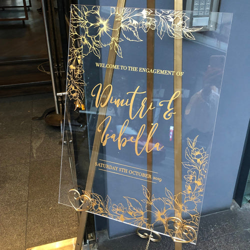 A2 Clear Acrylic Welcome Sign