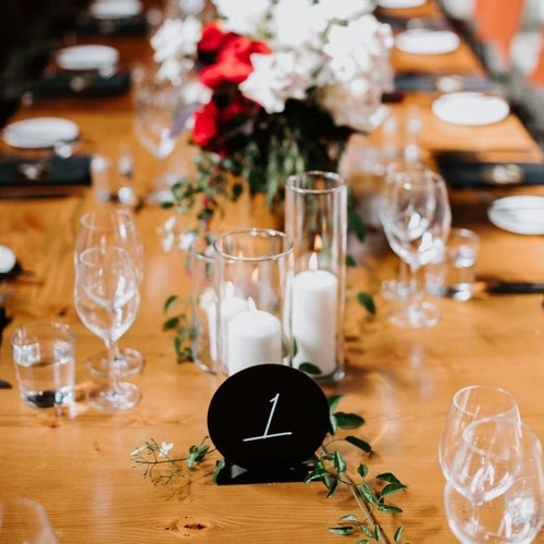 Round Acrylic Table Number Sign