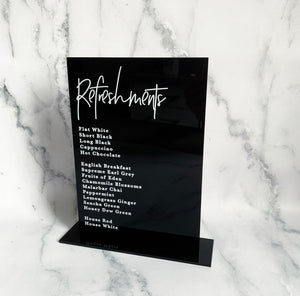 A5 Acrylic Menu Sign/Stand