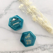 Load image into Gallery viewer, Personalised Velvet Ring Box