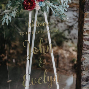 A1 Clear Acrylic Welcome Sign