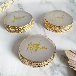 Agate Look Slices - Gold Edges